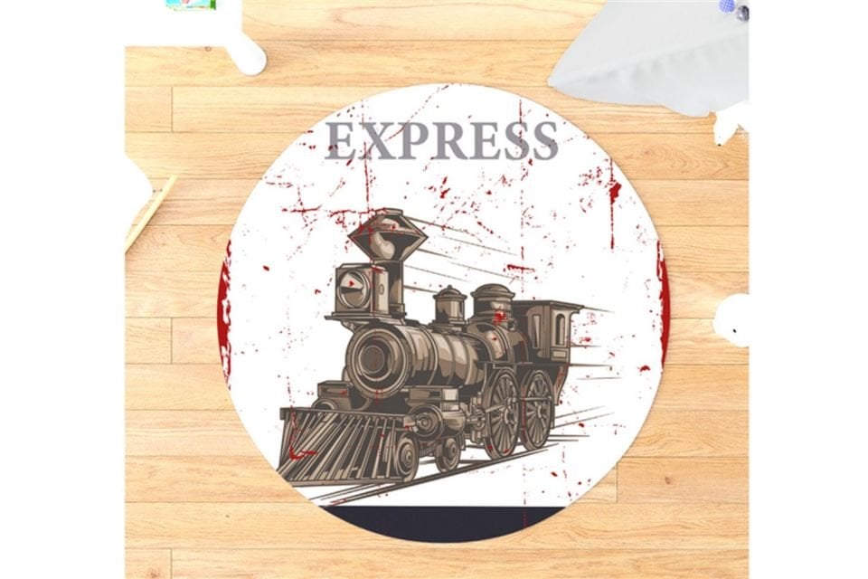 Express Çocuk Odası Takımı Uyumlu Yuvarlak Kaydırmaz Halı 160x160