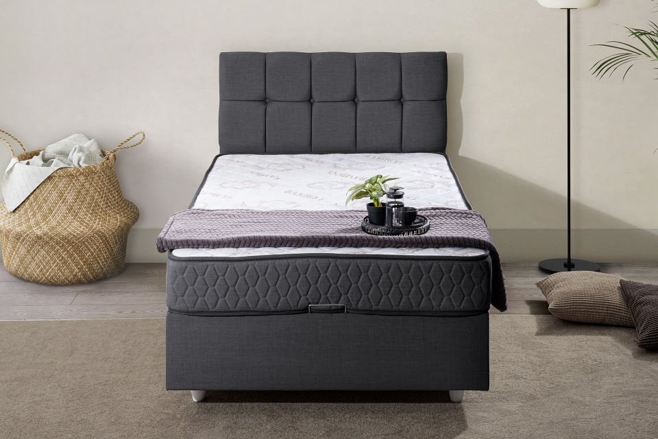 Berlin Baza Başlık Comfort Yatak Seti 120 x 200 - Antrasit