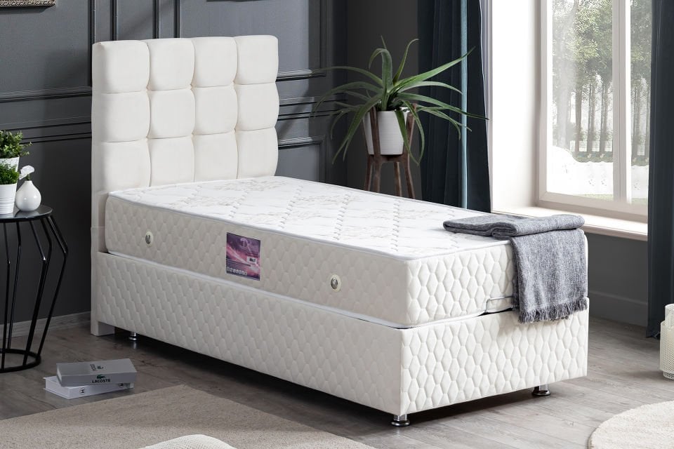 Duke Baza Başlık Deluxe Yatak Seti 90 x 200 - Krem