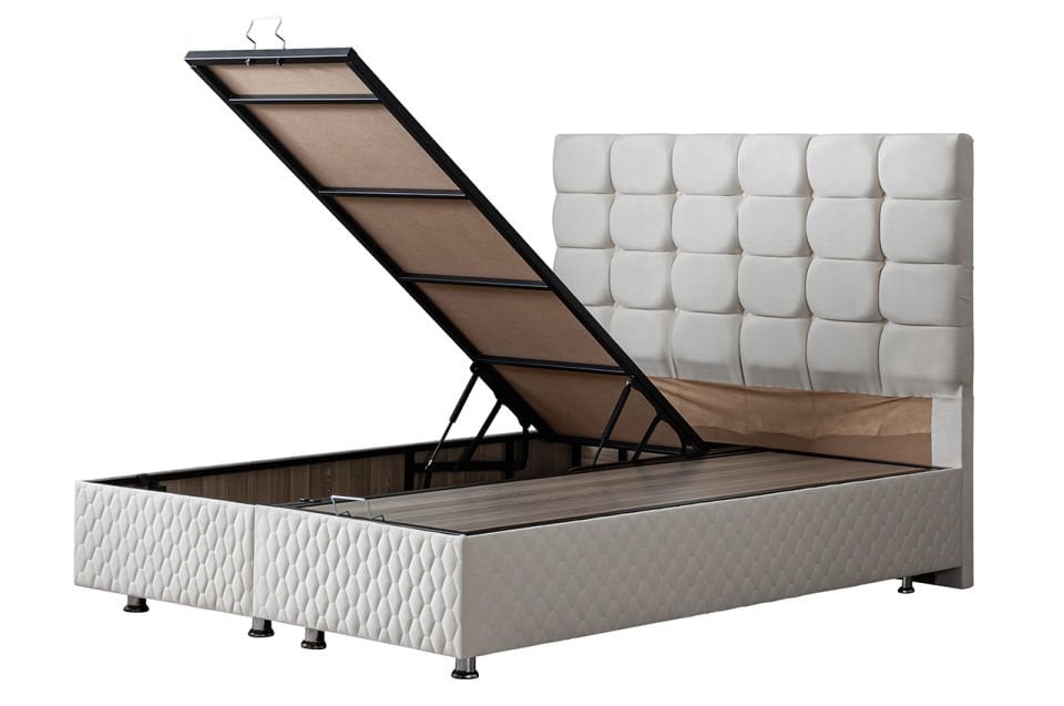 Duke Baza Başlık Deluxe Yatak Seti 140 x 190 - Krem