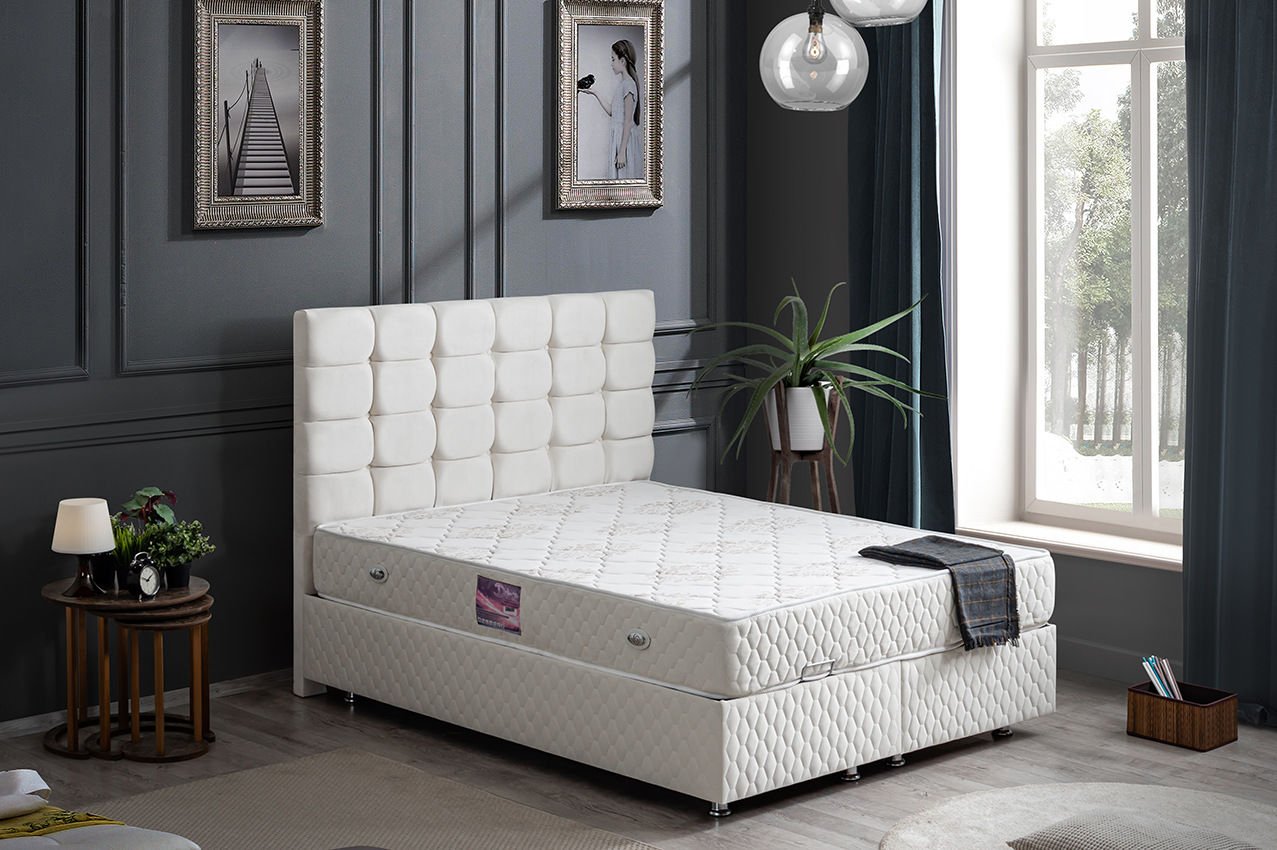 Duke Baza Başlık Deluxe Yatak Seti 160 x 200 - Krem