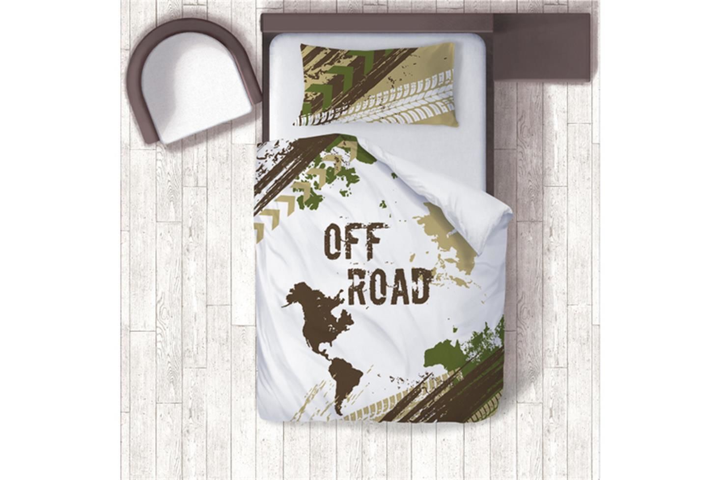 Offroad Çocuk Odası Takımı Uyumlu Dijital Baskılı Nevresim Takımı