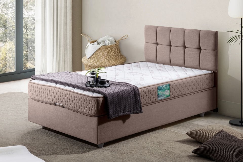 Berlin Baza Başlık Comfort Yatak Seti 120 x 200 - Kahve