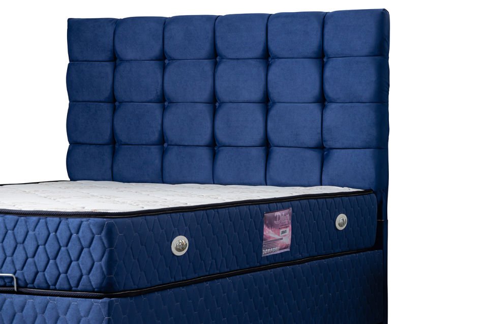 Duke Baza Başlık Deluxe Yatak Seti 180 x 200 - Lacivert