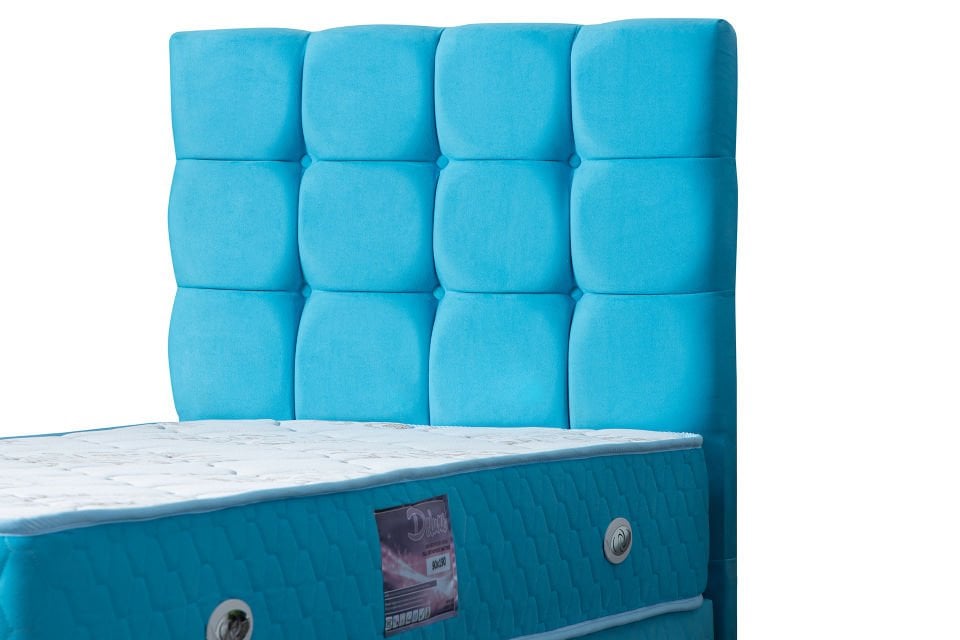 Duke Baza Başlık Deluxe Yatak Seti 90 x 190 - Turkuaz