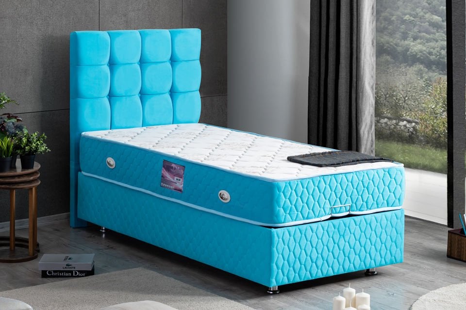 Duke Baza Başlık Deluxe Yatak Seti 120 x 200 - Turkuaz