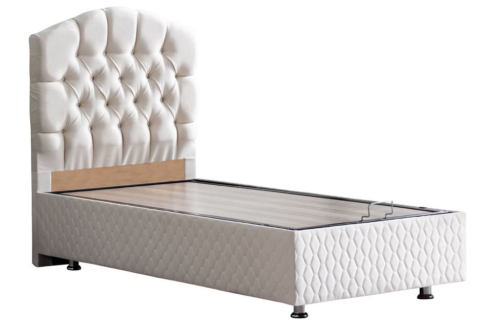 Zümrüt Baza Başlık Seti 90 x 190 - Krem