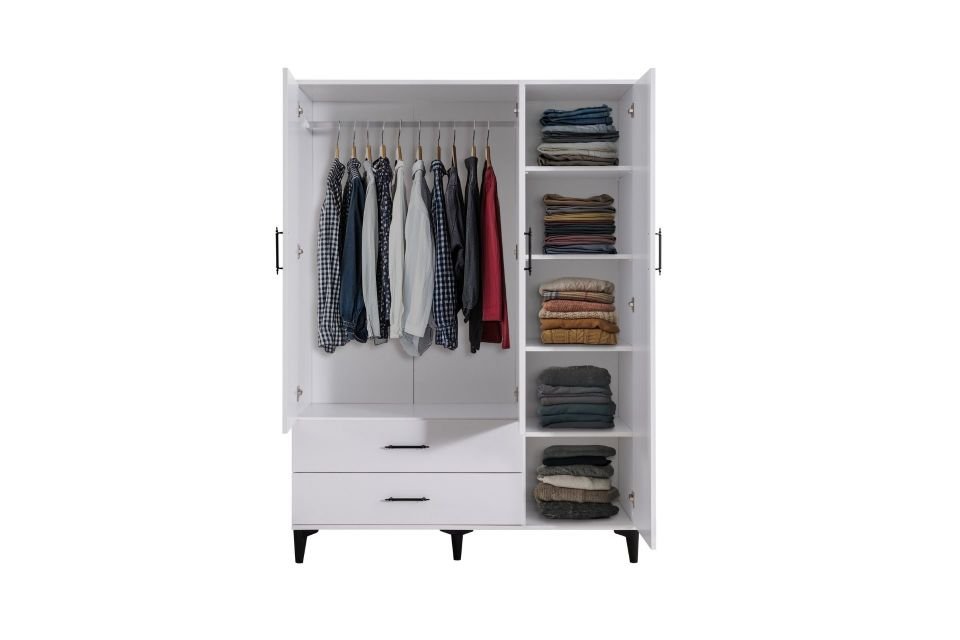 Blesk 3 Kapaklı, Aynalı Çekmeceli Dolap