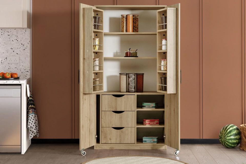 Blesk 2 Kapaklı Büyük Erzak Kiler Dolabı