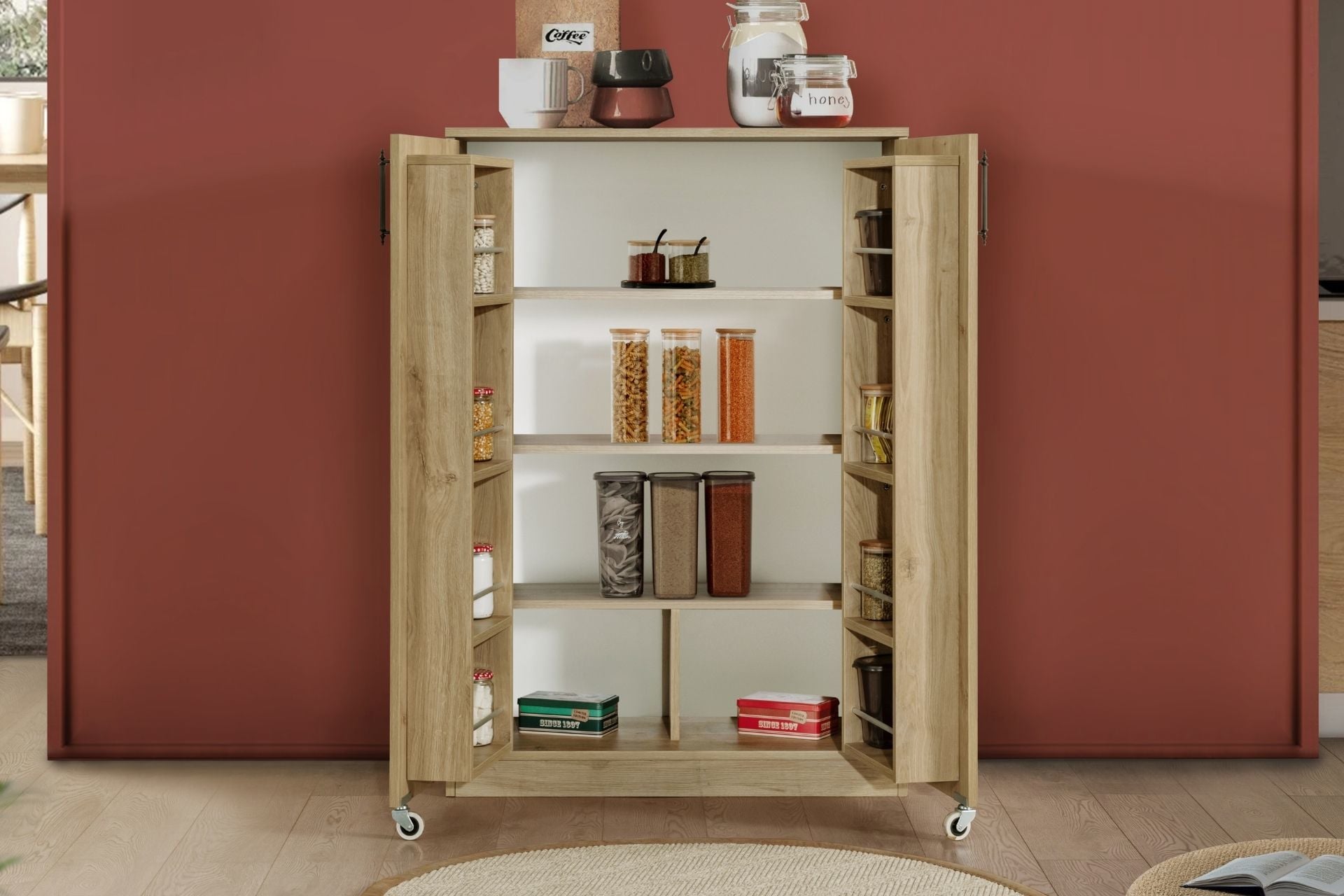 Blesk 2 Kapaklı Küçük Erzak Kiler Dolabı