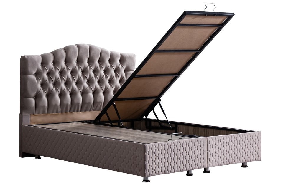 Zümrüt Baza Başlık Seti 150 x 200 - Gri