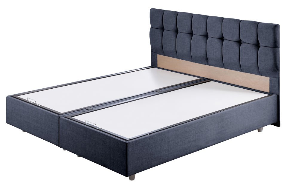 Berlin Çift Kişilik Baza Başlık Letto Yatak Seti 160 x 200 - Lacivert