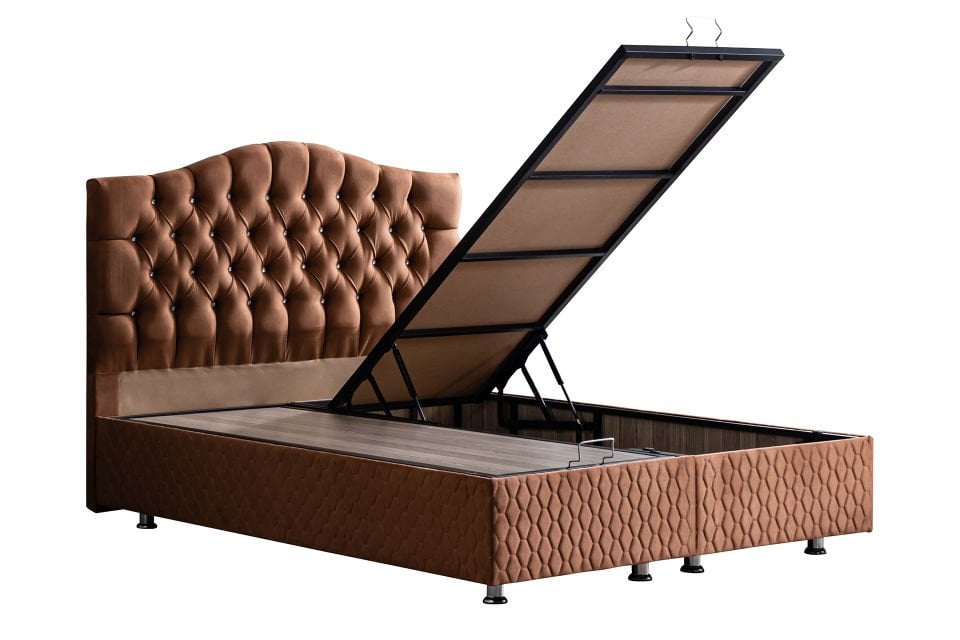 Zümrüt Baza Başlık Ortho Soft Yatak Seti 160 x 200 - Açık Kahve