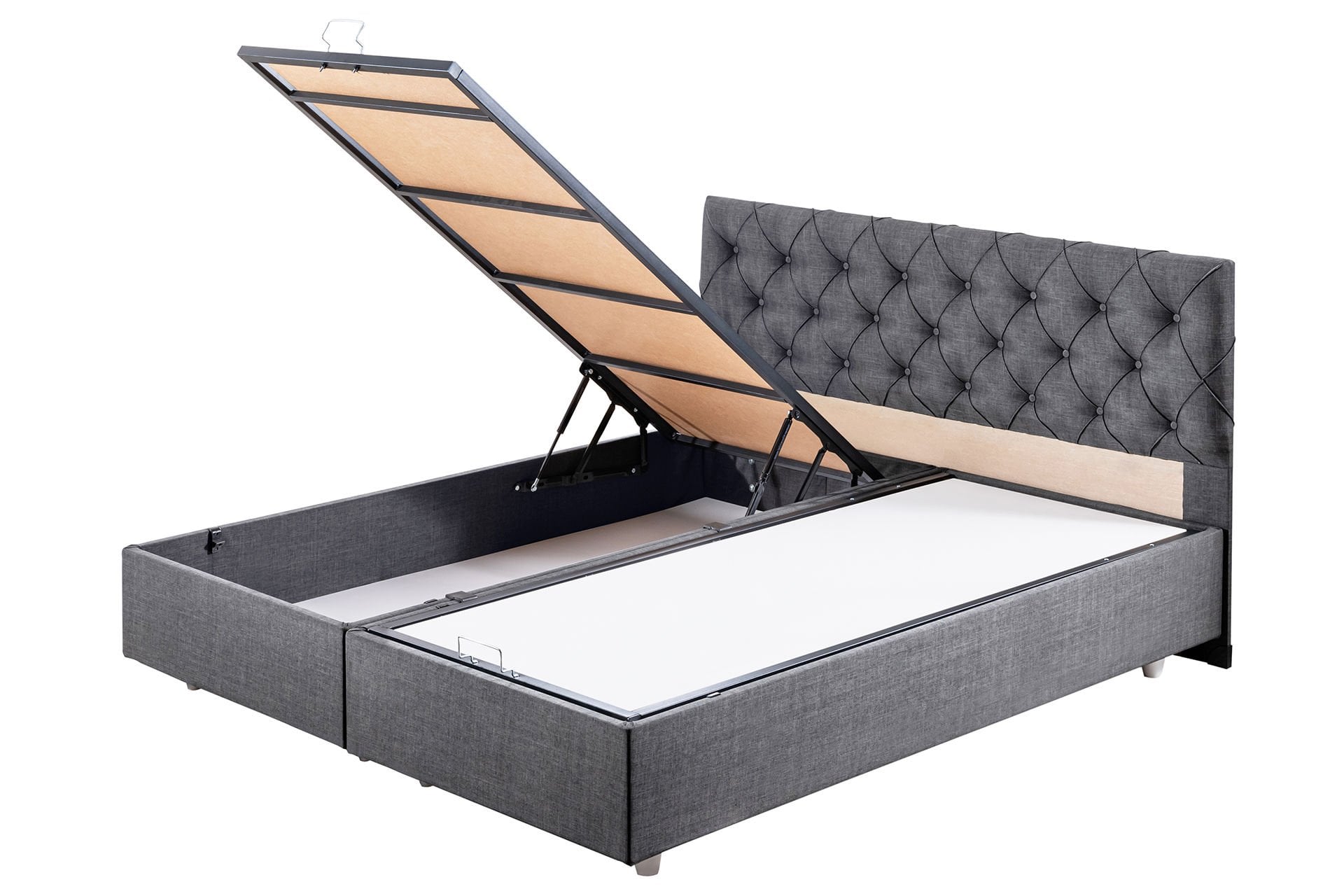 Eylül Baza Başlık Seti 160 x 200 - Gri