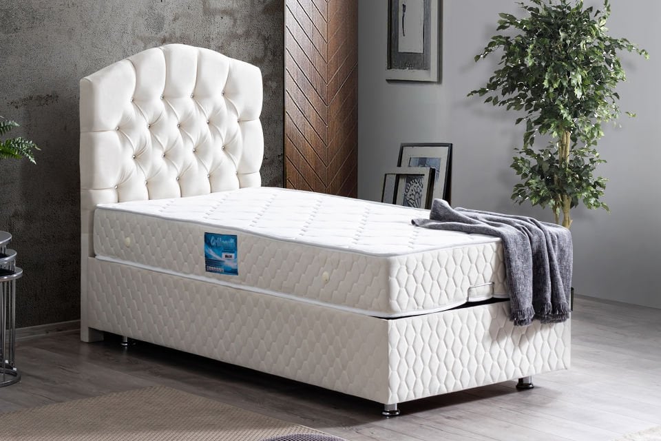 Zümrüt Baza Başlık Ortho Soft Yatak Seti 120 x 200 - Krem