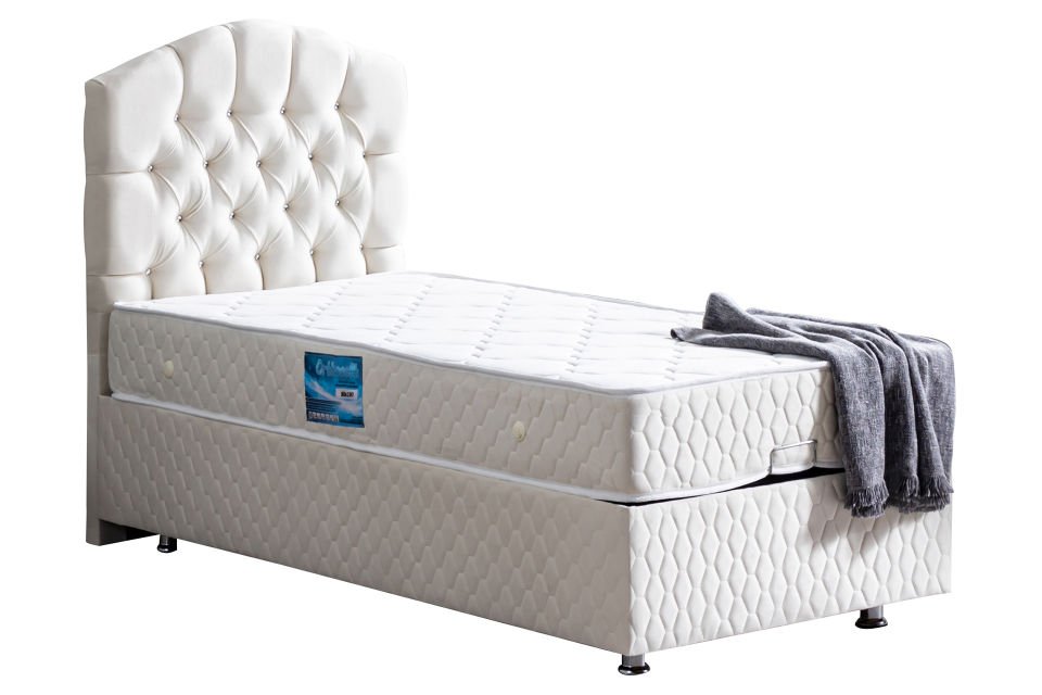 Zümrüt Baza Başlık Ortho Soft Yatak Seti 120 x 200 - Krem