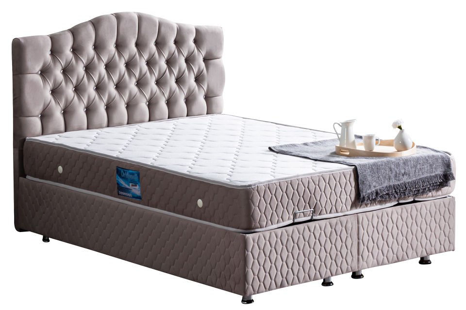 Zümrüt Baza Başlık Ortho Soft Yatak Seti 180 x 200 - Gri