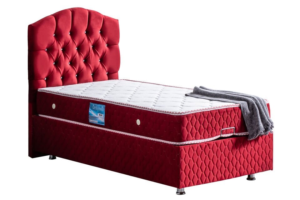 Zümrüt Baza Başlık Ortho Soft Yatak Seti 100 x 200 - Bordo