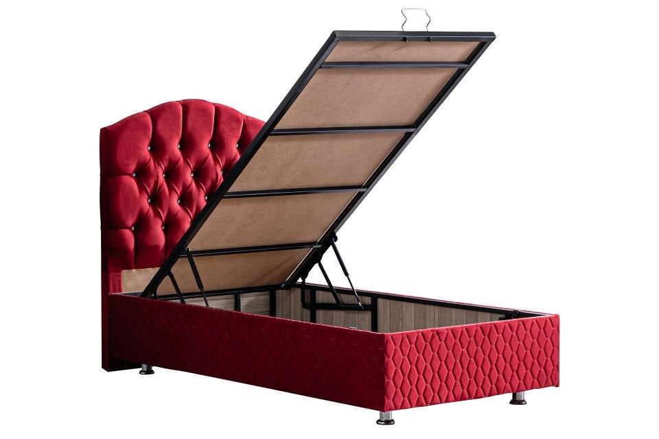 Zümrüt Baza Başlık Ortho Soft Yatak Seti 120 x 200 - Bordo