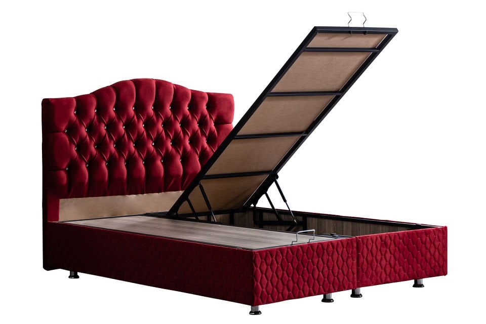 Zümrüt Baza Başlık Ortho Soft Yatak Seti 140 x 190 - Bordo