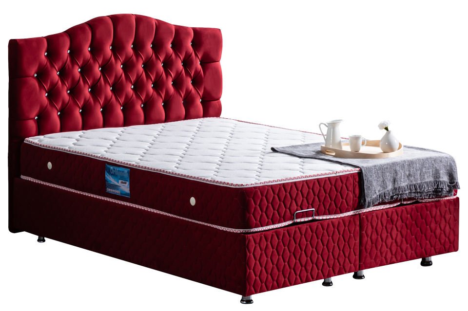 Zümrüt Baza Başlık Ortho Soft Yatak Seti 160 x 200 - Bordo