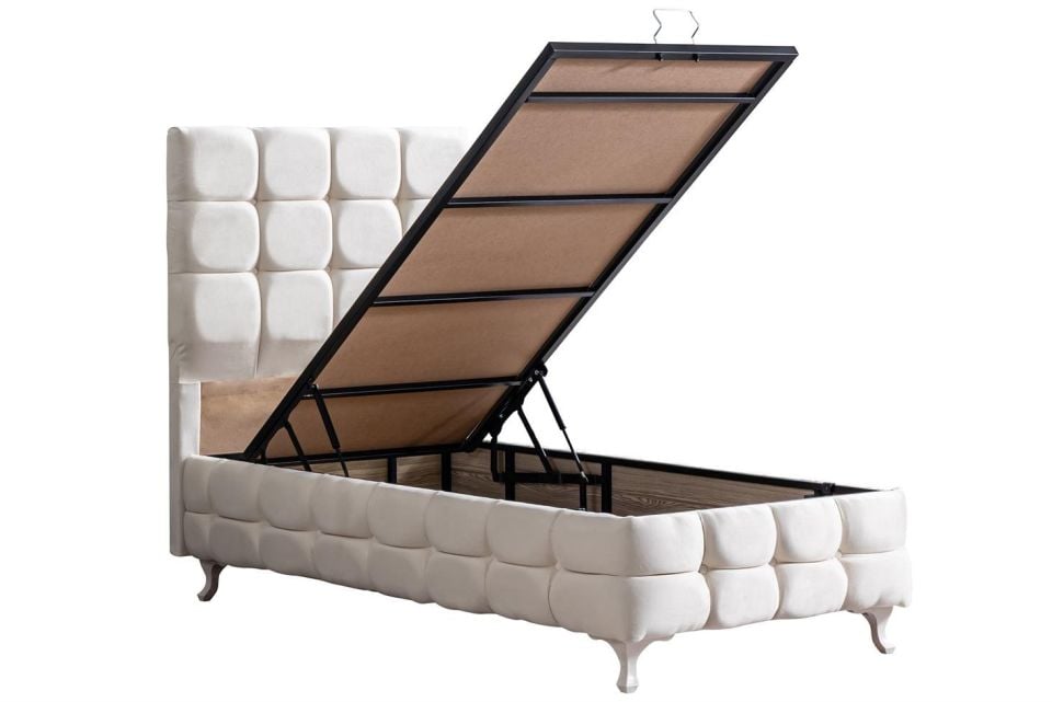Duke Lux Baza Başlık Deluxe Yatak Seti 90 x 190 - Krem