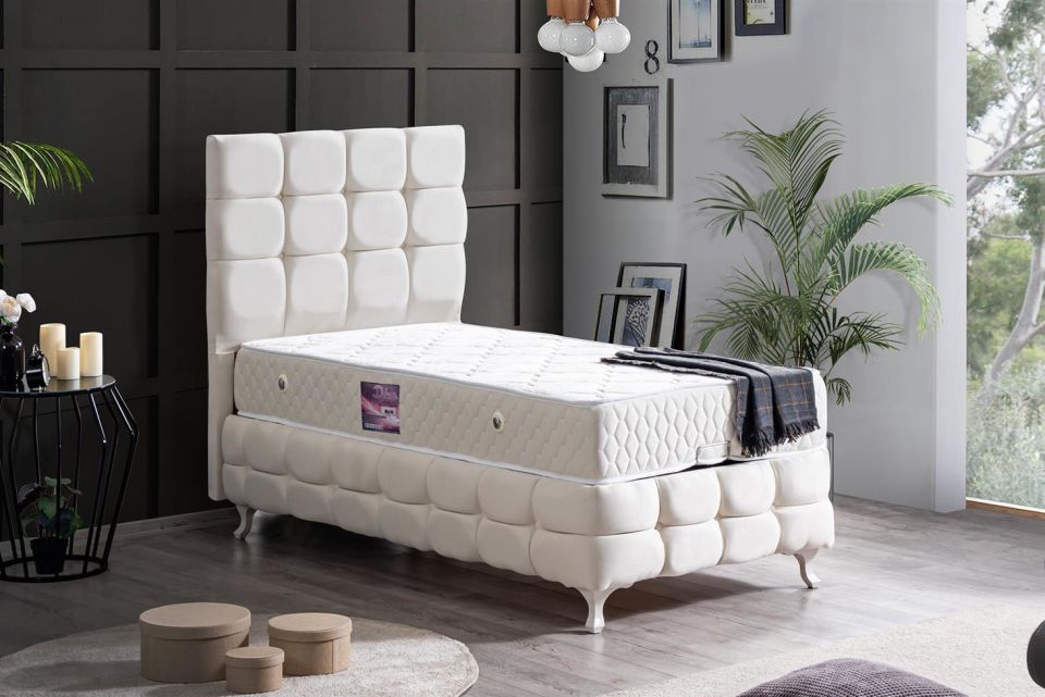 Duke Lux Baza Başlık Deluxe Yatak Seti 100 x 200 - Krem