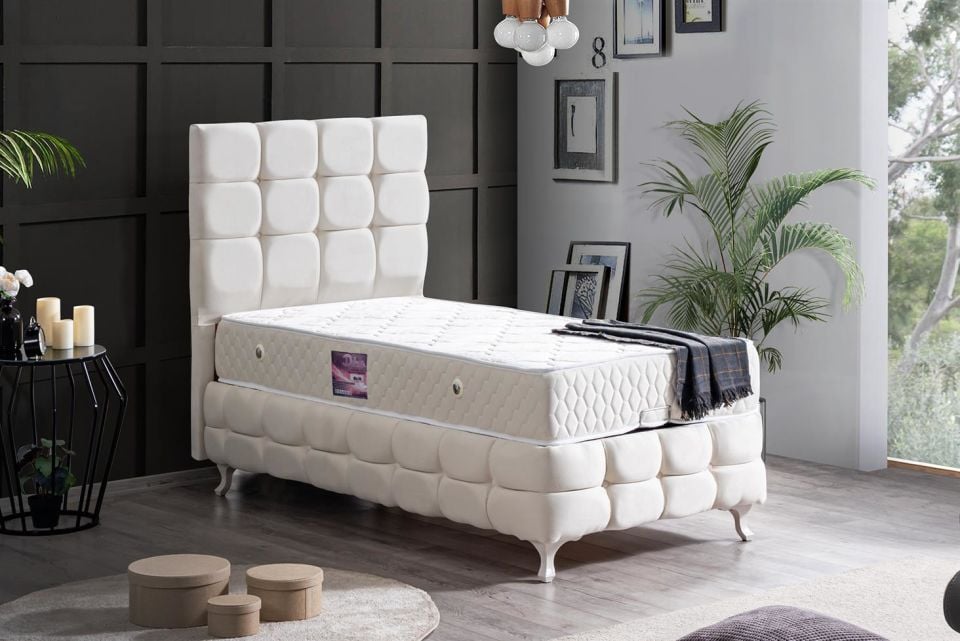 Duke Lux Baza Başlık Deluxe Yatak Seti 120 x 200 - Krem