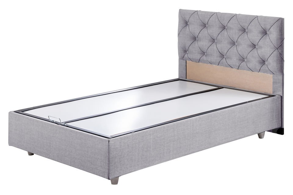 Eylül Baza Başlık Comfort Yatak Seti 90 x 190 - Açık Gri