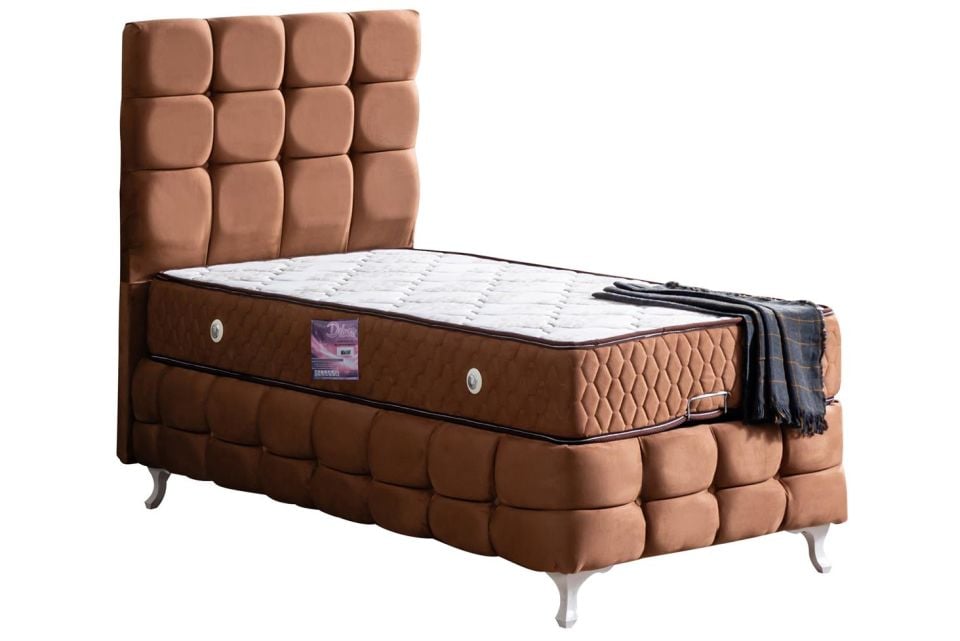 Duke Lux Baza Başlık Deluxe Yatak Seti 120 x 200 - Açık Kahve
