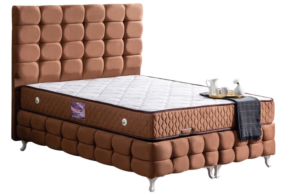 Duke Lux Baza Başlık Deluxe Yatak Seti 160 x 200 - Açık Kahve