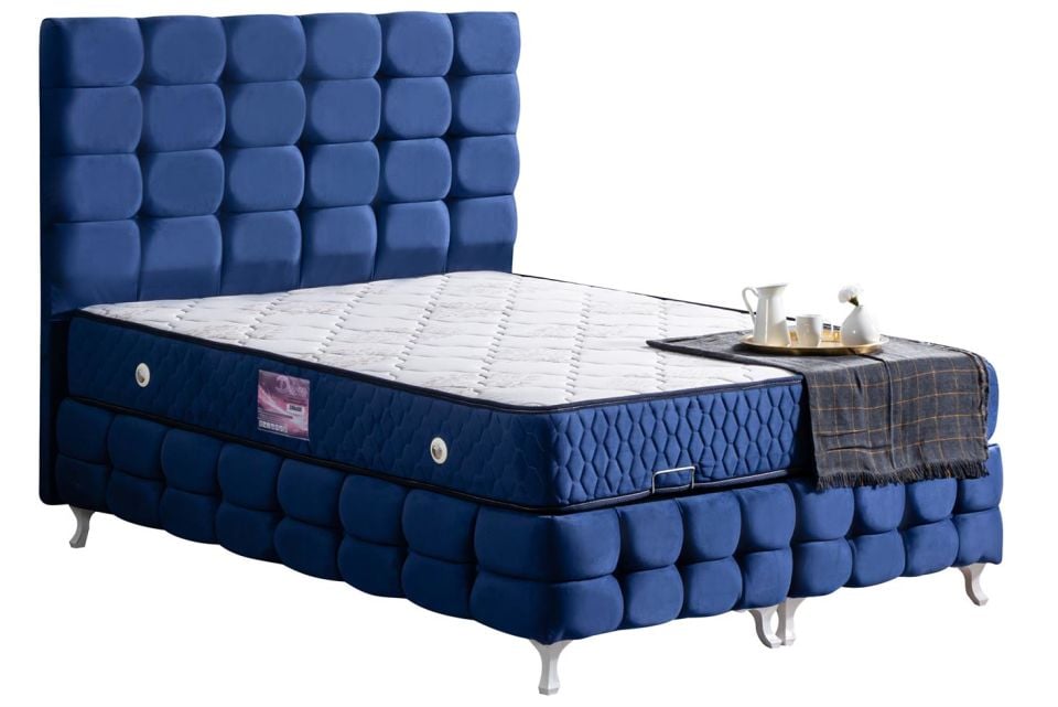 Duke Lux Baza Başlık Deluxe Yatak Seti 150 x 200 - Lacivert