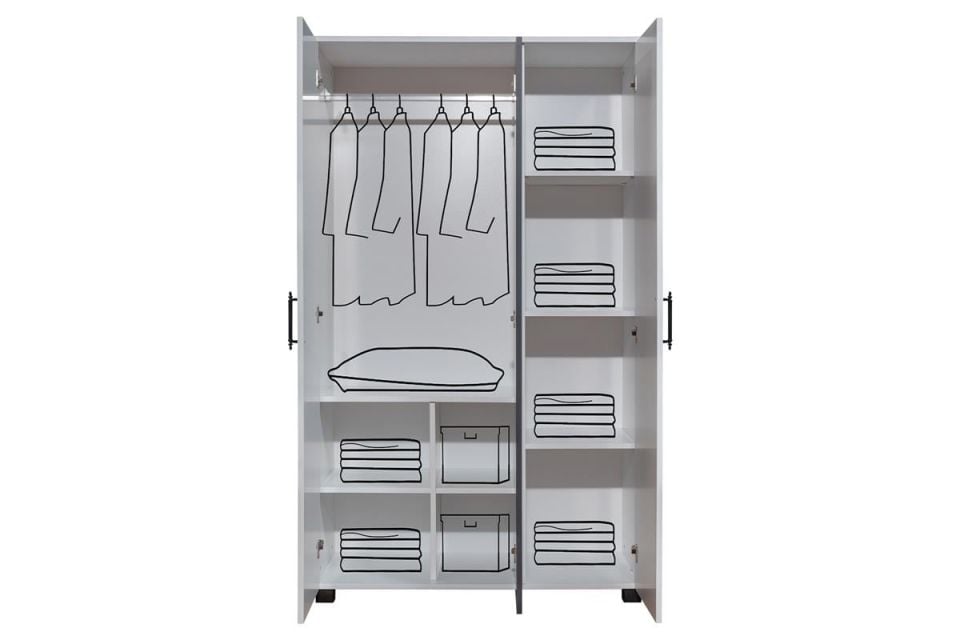 Felix 3 Kapaklı Dolap