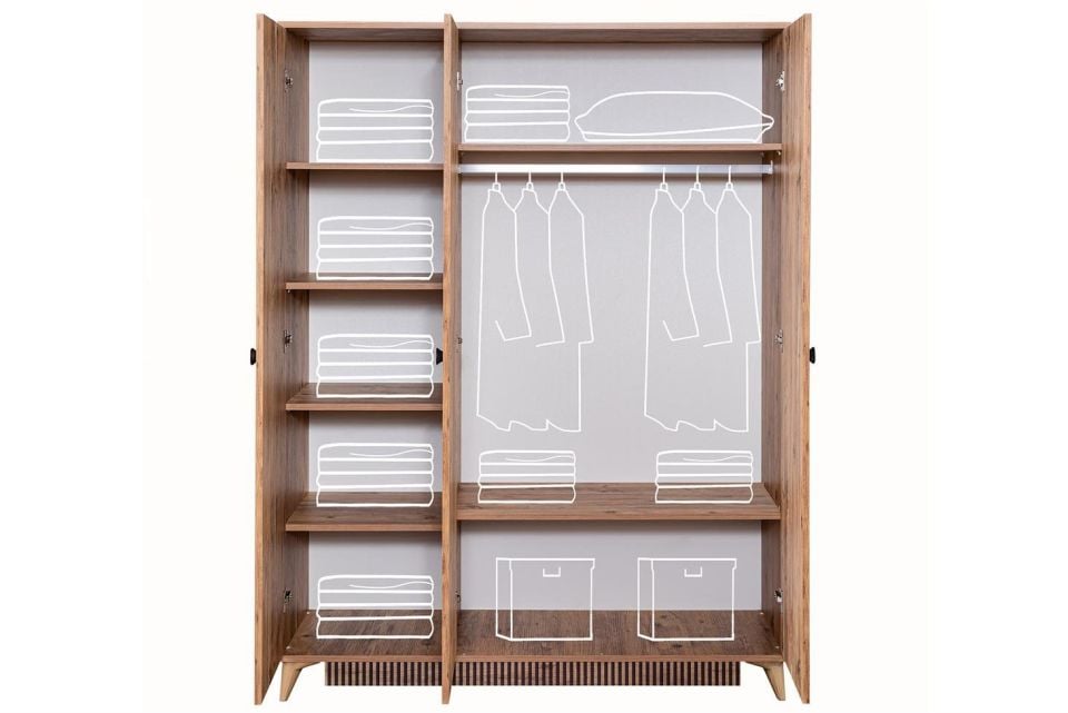 Atlantik 3 Kapaklı Dolap