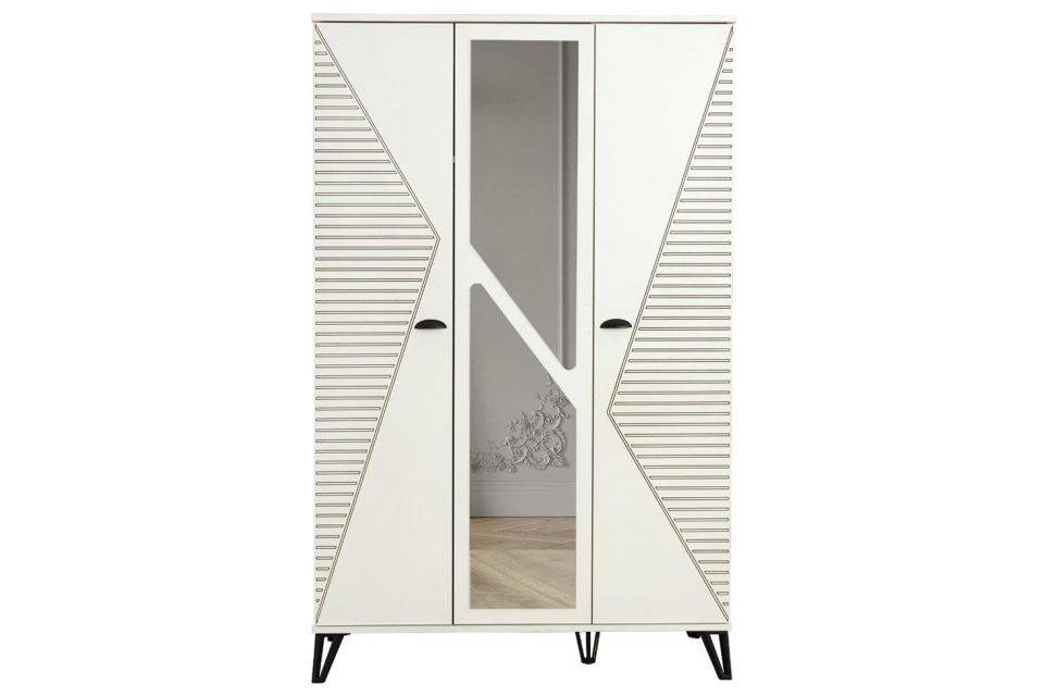 Safir 3 Kapaklı Aynalı Dolap