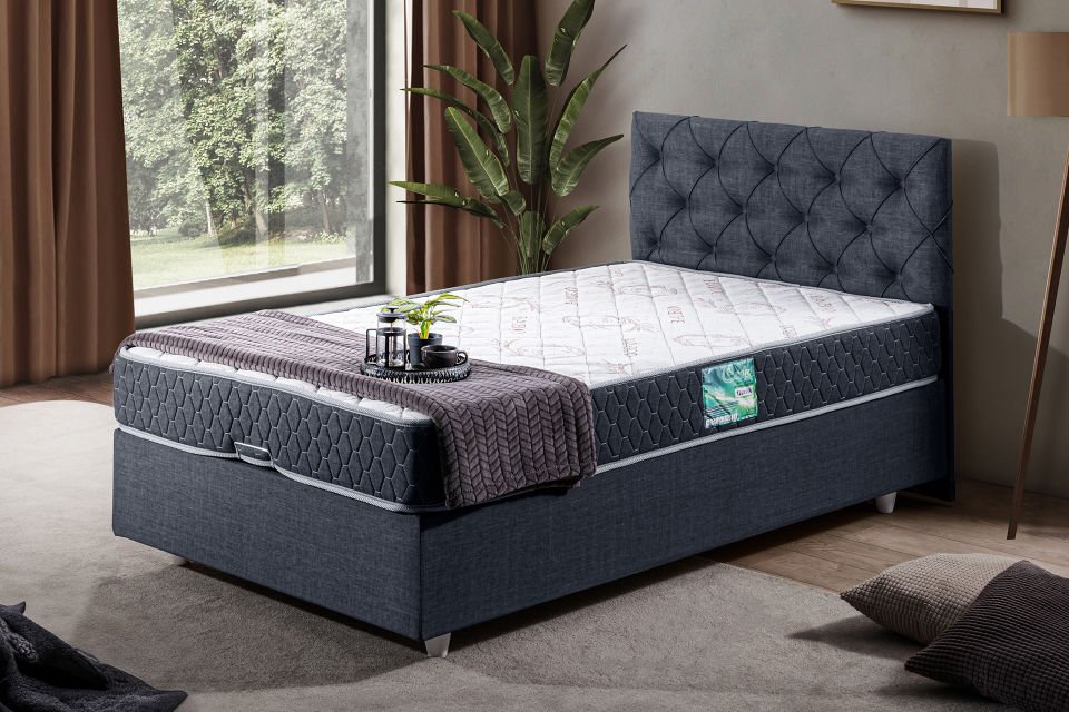 Eylül Baza Başlık Comfort Yatak Seti 100 x 200 - Lacivert