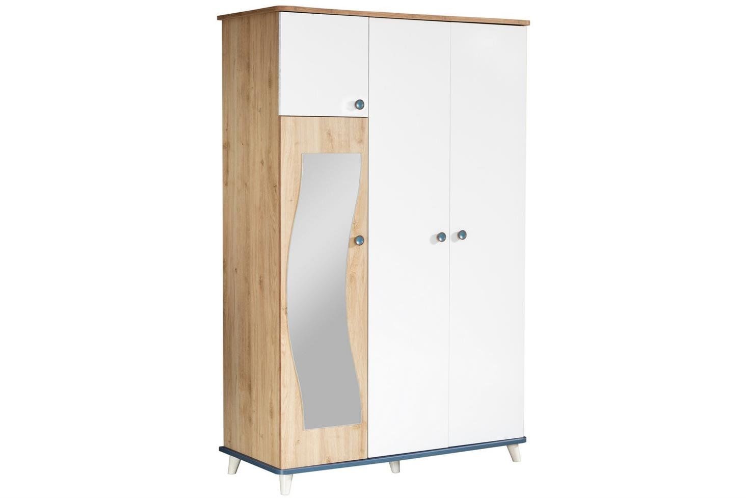 Lotus 3 Kapaklı Aynalı Dolap