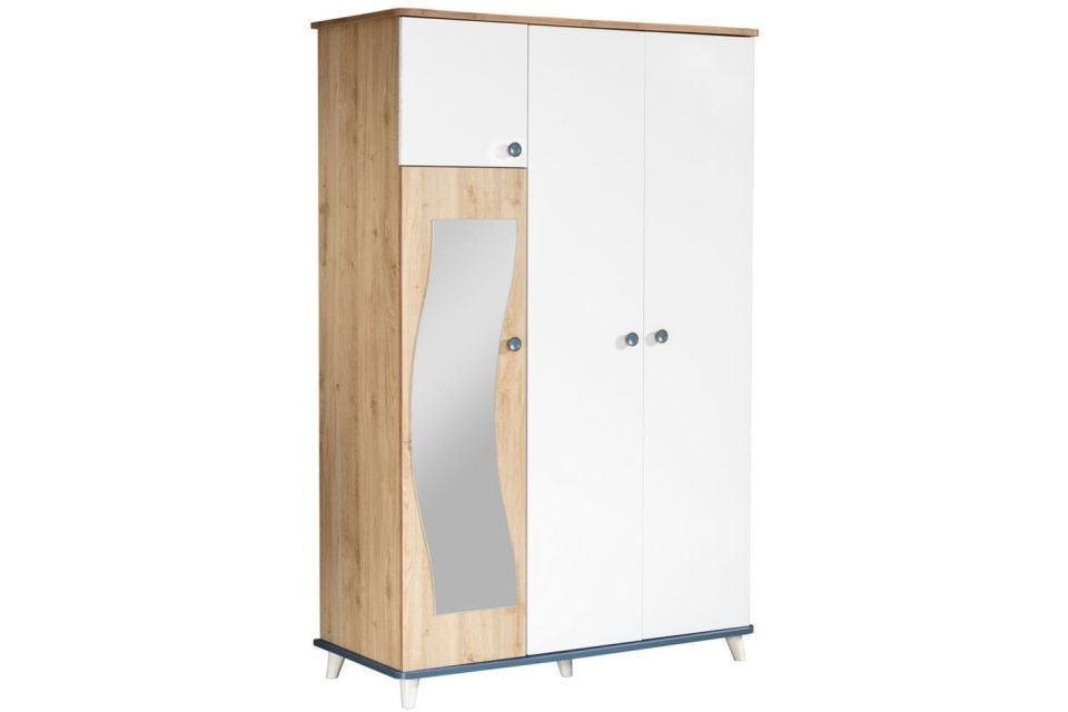 Lotus 3 Kapaklı Aynalı Dolap