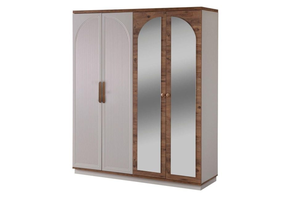 Luna 4 Kapaklı Aynalı Dolap