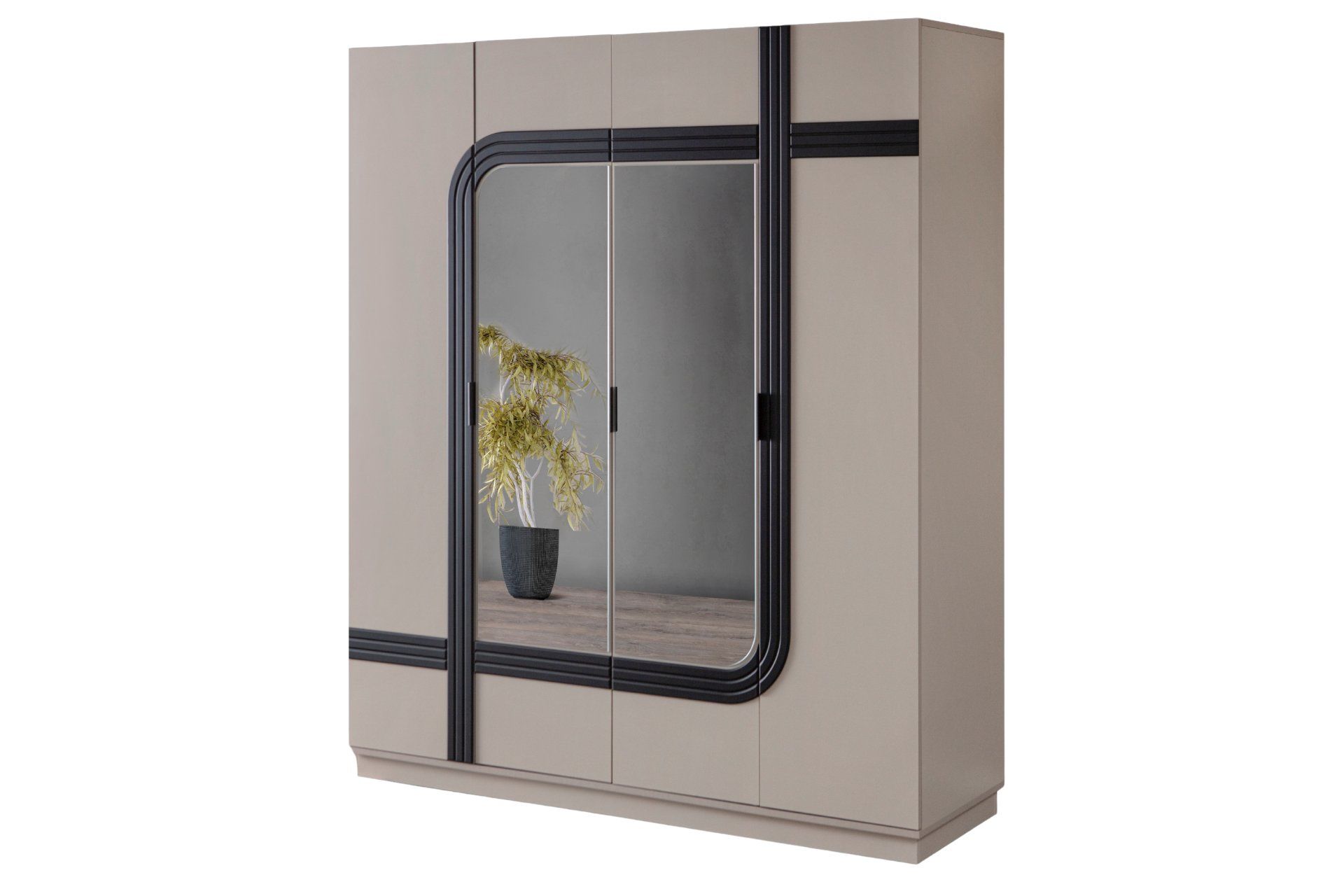 Bali 4 Kapaklı Aynalı Dolap