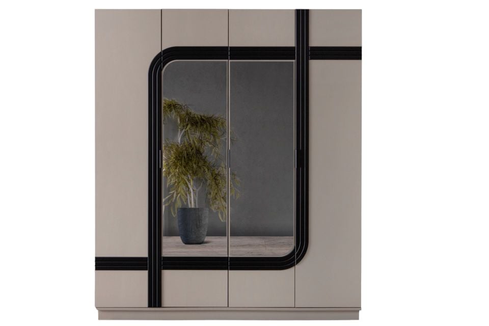 Bali 4 Kapaklı Aynalı Dolap