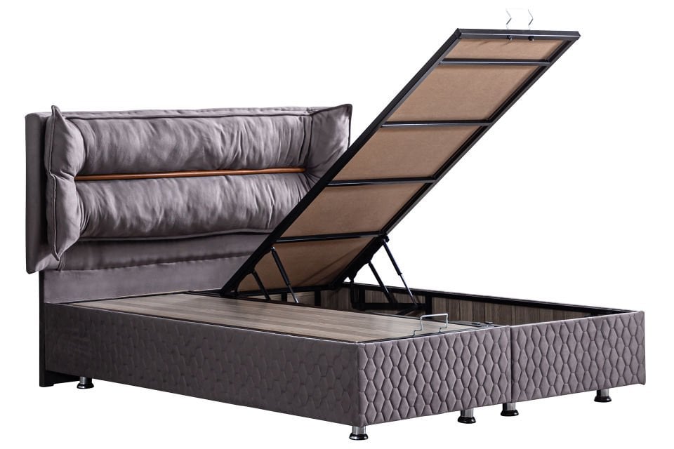Barselona Baza Başlık Seti 90 x 200 - Antrasit