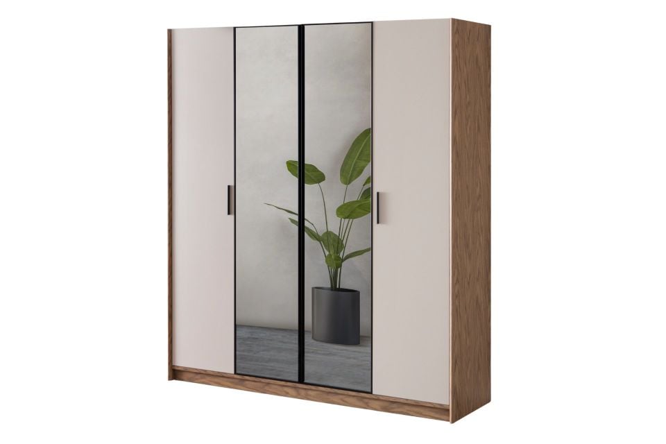 Yaşam 4 Kapaklı Aynalı Dolap