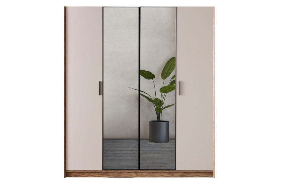 Yaşam 4 Kapaklı Aynalı Dolap