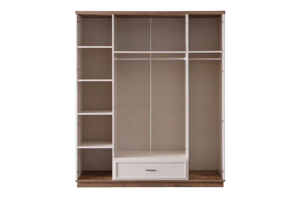 Elora 4 Kapaklı Çekmeceli, Aynalı Dolap