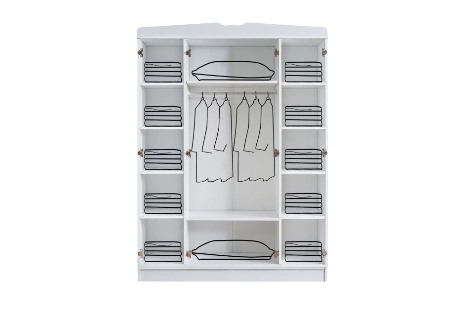 Cunda 4 Kapaklı Dolap