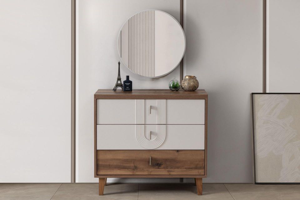 Megan Çekmeceli Aynalı Şifonyer