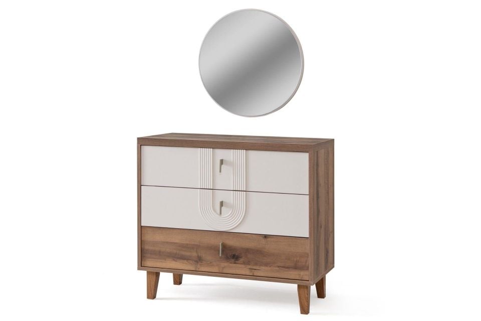 Megan Çekmeceli Aynalı Şifonyer