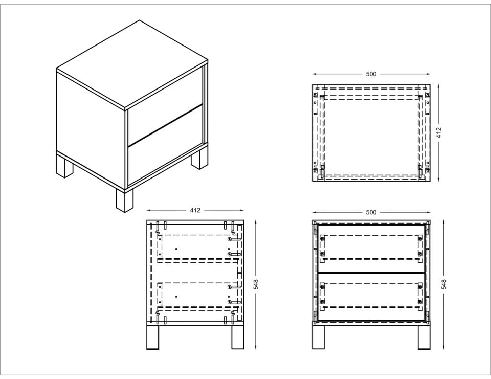 Megan 2 Çekmeceli Komodin