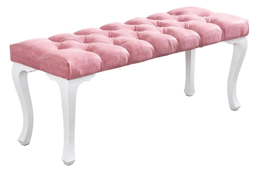 Yatak Ucu Pufu, Lükens Bench Ayakucu Pufu Pembe - 40x50x120